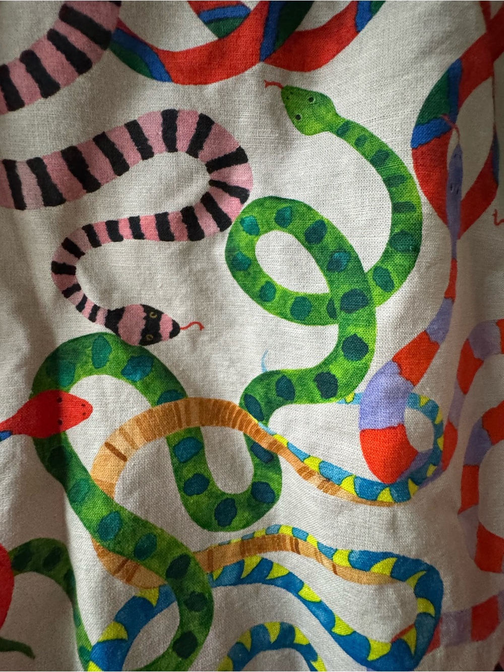 Rachel Antonoff Multicolor Snake-Print Linen-Cotton Shorts 2X Anthropologie EUC - Picture 12 of 13